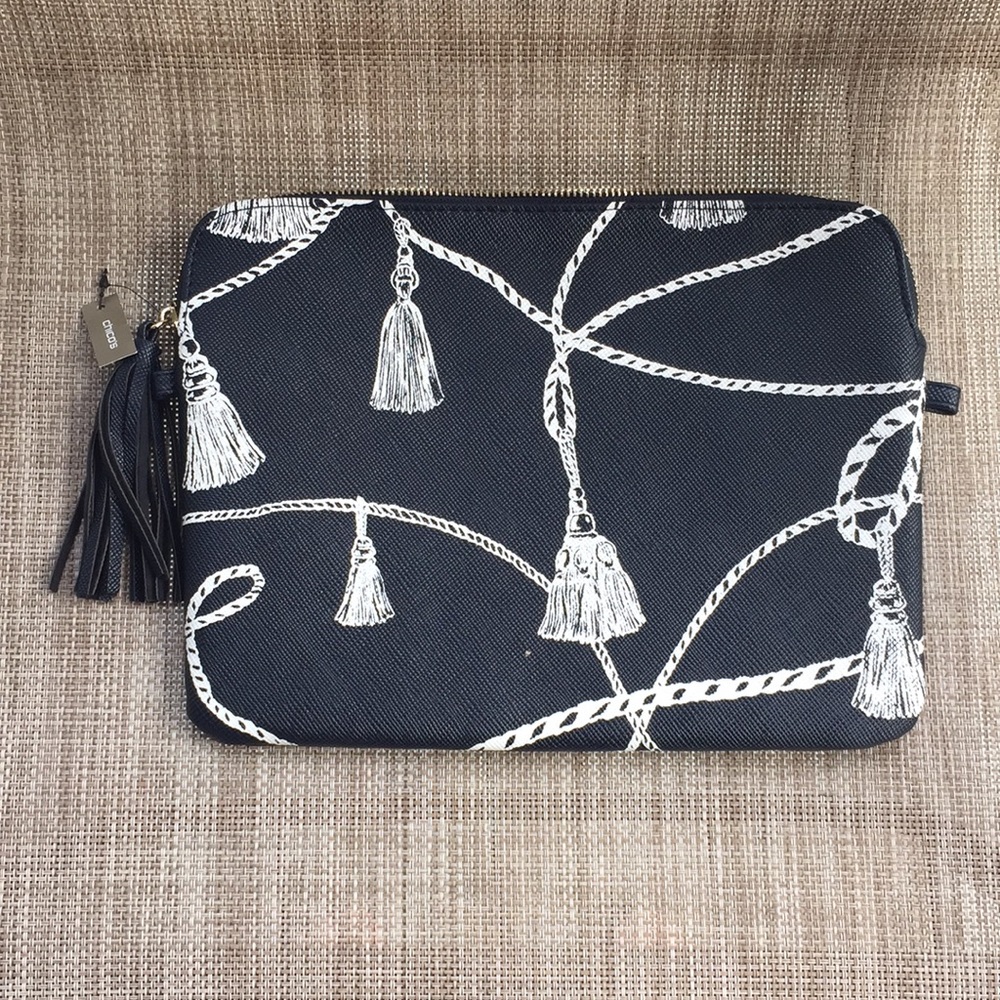 Chico’s iPad, cosmetics, purse bag tote- tassel - Picture 4 of 8